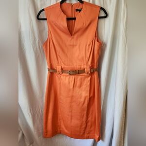 Sharagano Orange Dress with Belt